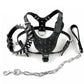 Spiked Studded Dog Harness Set - Heavy Duty Leather 3-Piece