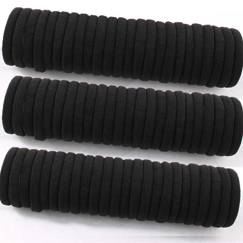 Thick Colourful Nylon Elastic Hair Ties | Kids Seamless Scrunchie Set