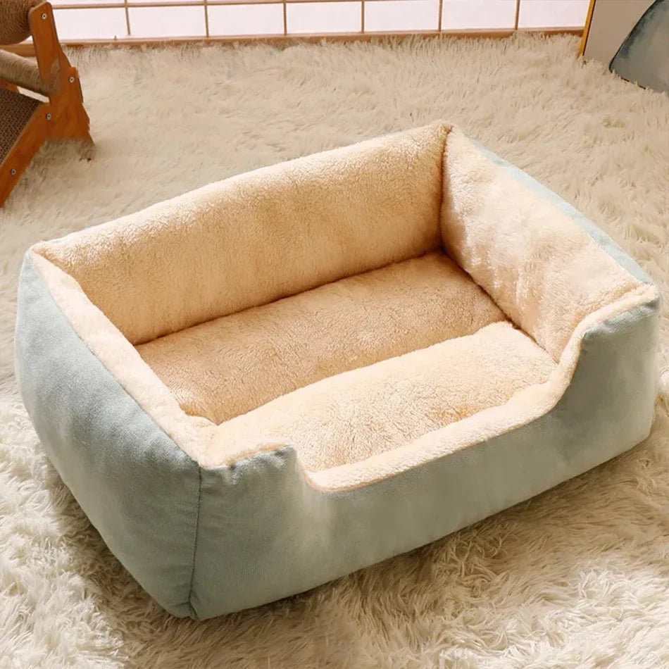 Bed for Cats | Soft Plush Pet Cushion Kitten House Basket Supply Set