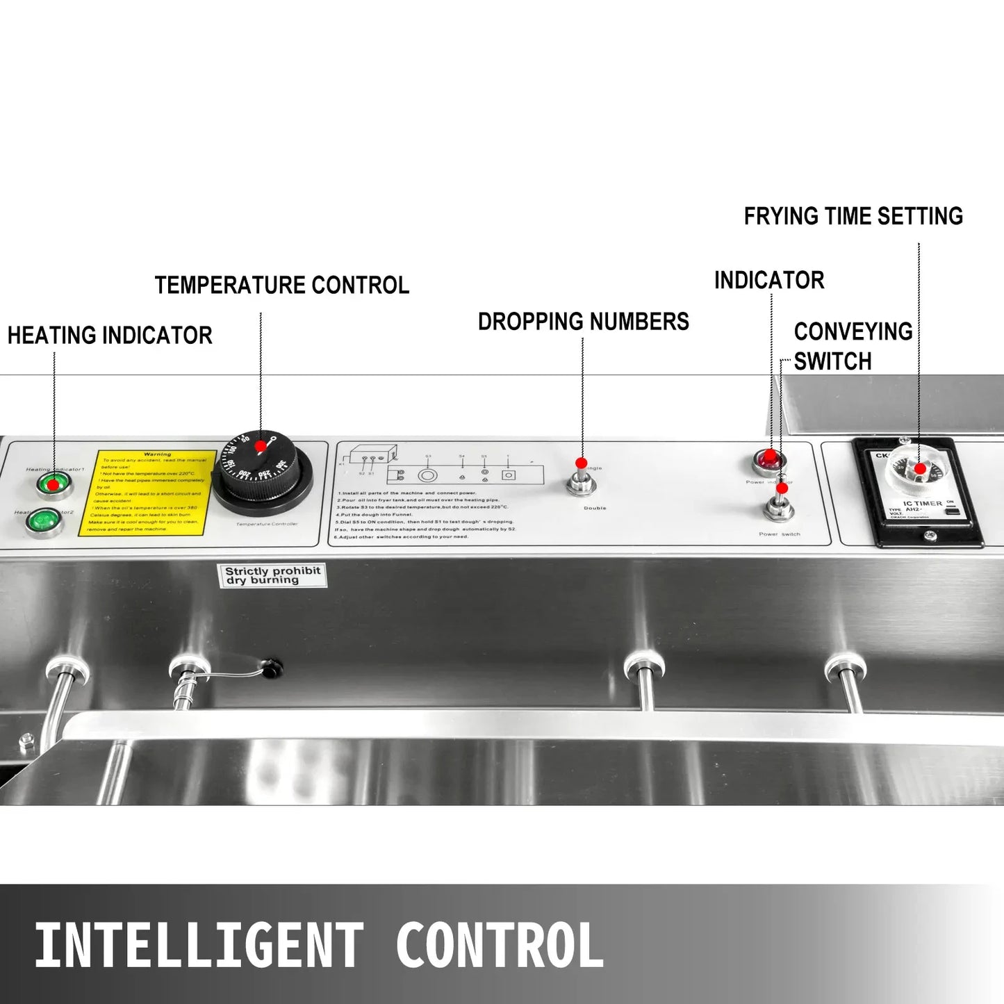 Automatic Commercial Donut Machine - 7L Hopper, 3KW/6KW Power