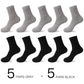 10-Pack Men’s Breathable Cotton Business Socks - Black 6-12