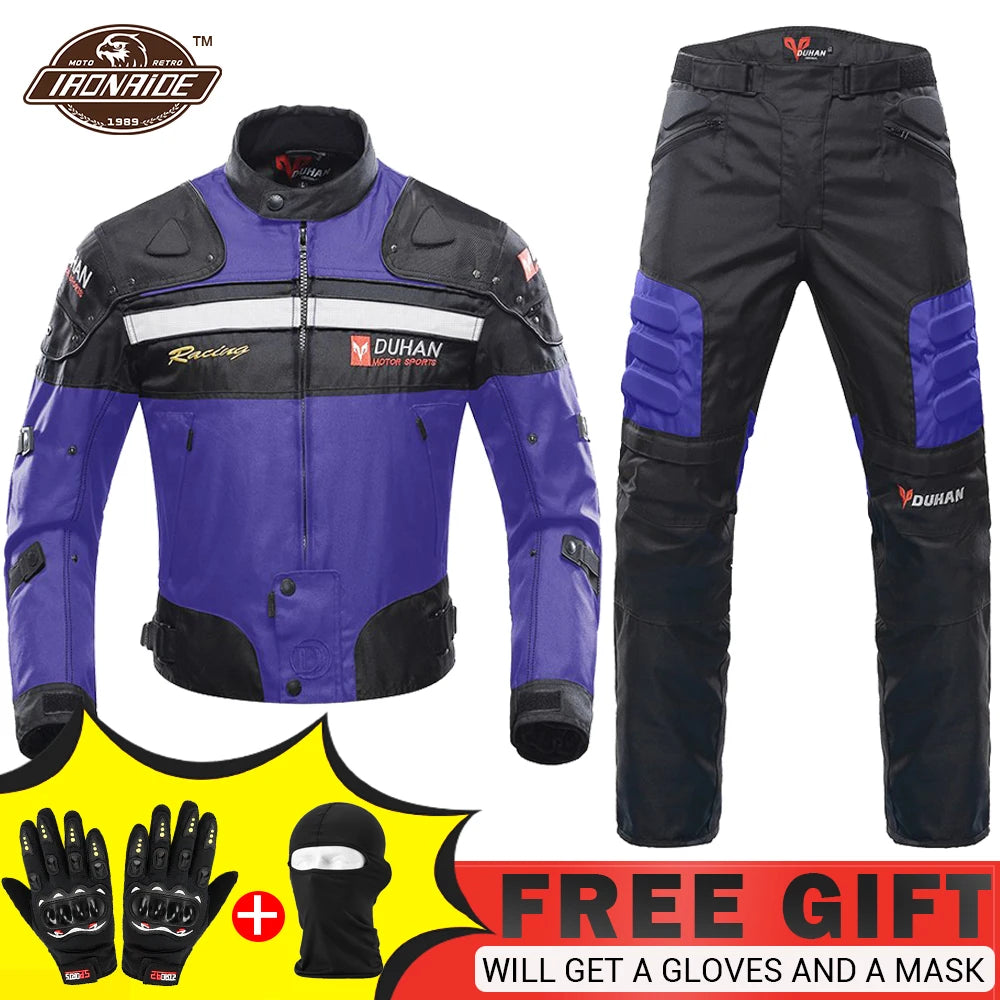 Motorcycle Jacket and Pants Set | Motocross Racing Body Armor Suit Kit