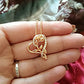 Rose Gold Heart Pendant Necklace | Elegant Cubic Zirconia Jewellery