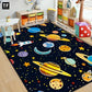 Cartoon Universe Kids Rug - Planet Space Theme Soft Play Mat