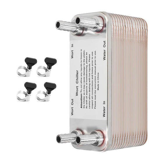 40 Plate Wort Chiller - 304 Stainless Homebrew Heat Exchanger