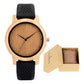 Wooden Watch with Leather Strap | Handmade Eco-Friendly Quartz Gift