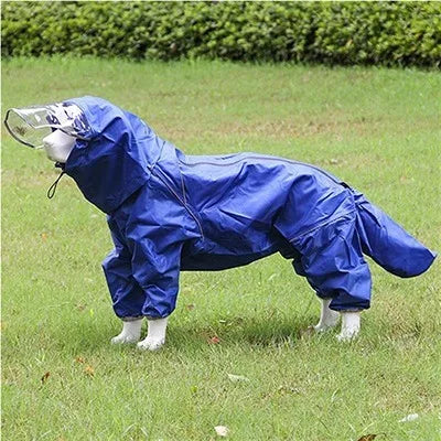 Dog Raincoat | Full Body Waterproof Large Dog Hooded Rain Gear Jacket