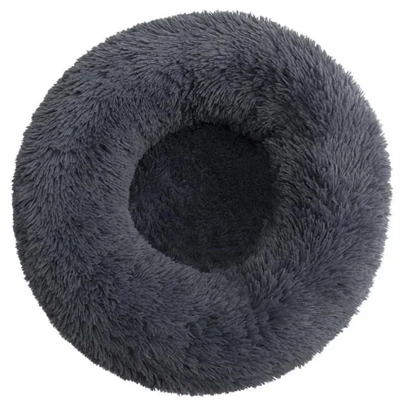 Round Pet Bed | Super Soft Plush Dog House Winter Warm Sleeping Mat
