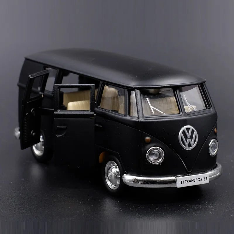 VW T1 Transporter Bus 1:36 Alloy Model | Retro Pull Back Toy Car