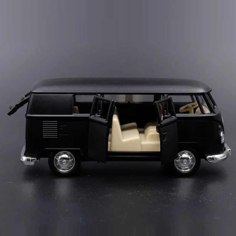 VW T1 Transporter Bus 1:36 Alloy Model | Retro Pull Back Toy Car