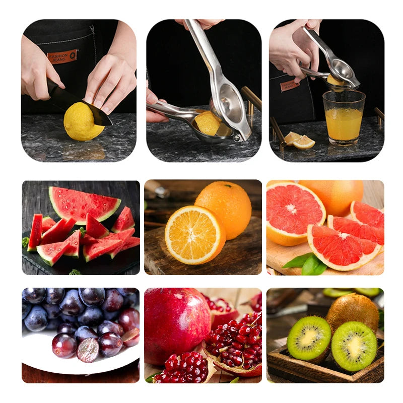 Manual Stainless Steel Lemon Squeezer - Heavy Duty Citrus Juicer