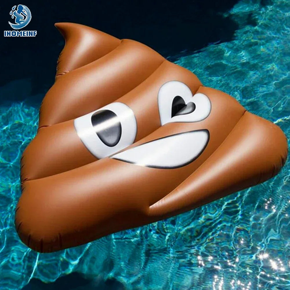 Giant Poo Emoji Pool Float | 160cm Inflatable Adult Water Lounger