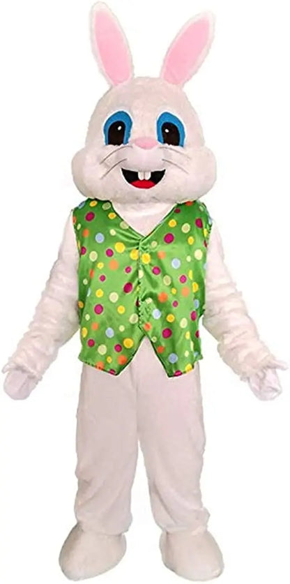 Plush Easter Bunny Costume | Adult Rabbit Mascot Party Outfit & Head