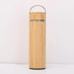 Bamboo Tea Thermos | 500ml Steel Double Wall Vacuum Flask Infuser ID
