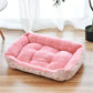 Large Dog Bed Warm Square Nest | Plush Pet Kennel Puppy Basket Cushion