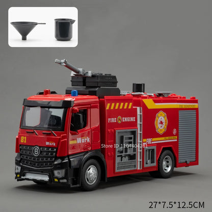 1:18 Alloy Garbage Truck Toy | Electric Sanitation Car Lights & Sound