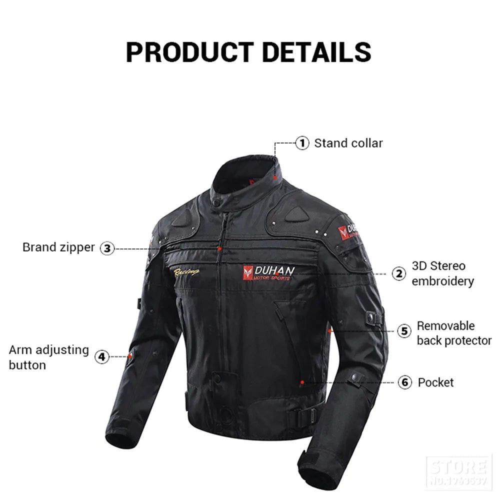 Motorcycle Jacket and Pants Set | Motocross Racing Body Armor Suit Kit