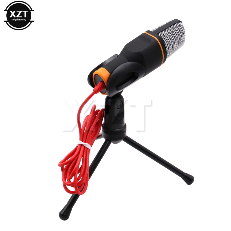 3.5mm Condenser Microphone with Tripod Stand | HiFi Studio Mic for PC, Laptop, and Recording