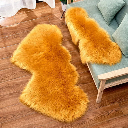 Heart-Shaped Plush Rug - Soft European Style Decorative Mat