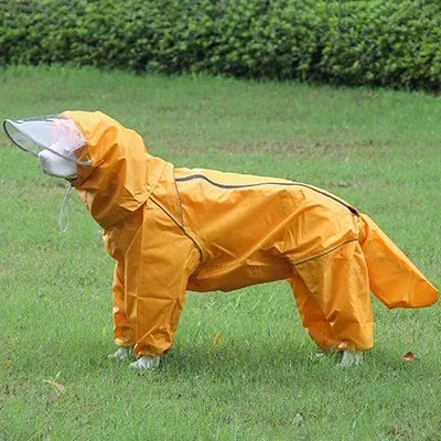 Dog Raincoat | Full Body Waterproof Large Dog Hooded Rain Gear Jacket