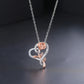 Rose Gold Heart Pendant Necklace | Elegant Cubic Zirconia Jewellery