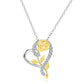 Rose Gold Heart Pendant Necklace | Elegant Cubic Zirconia Jewellery