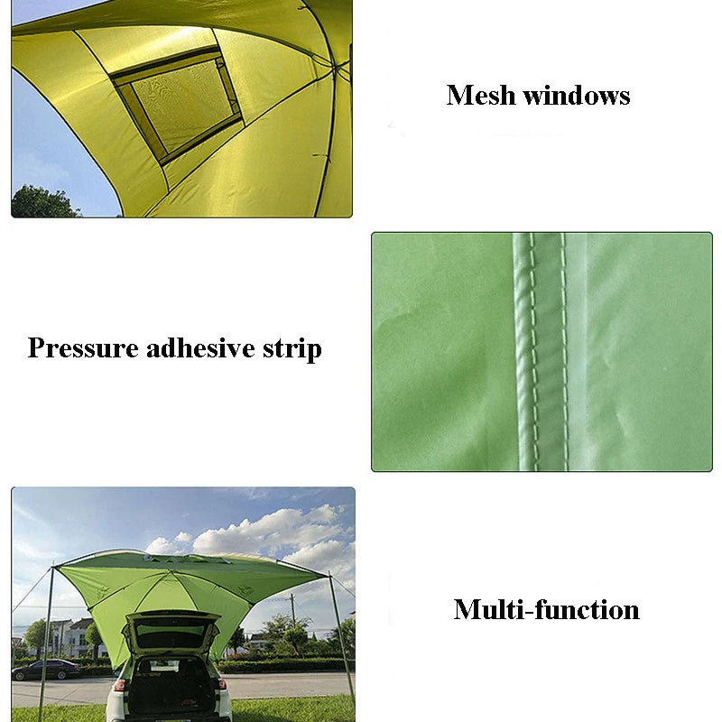3-4 Person SUV Rear Side Tent - Waterproof Camping Awning