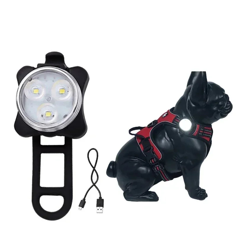 Portable Pet Safety LED Light | USB Rechargeable 4-Mode Dog Collar Tag