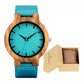 Wooden Watch with Leather Strap | Handmade Eco-Friendly Quartz Gift