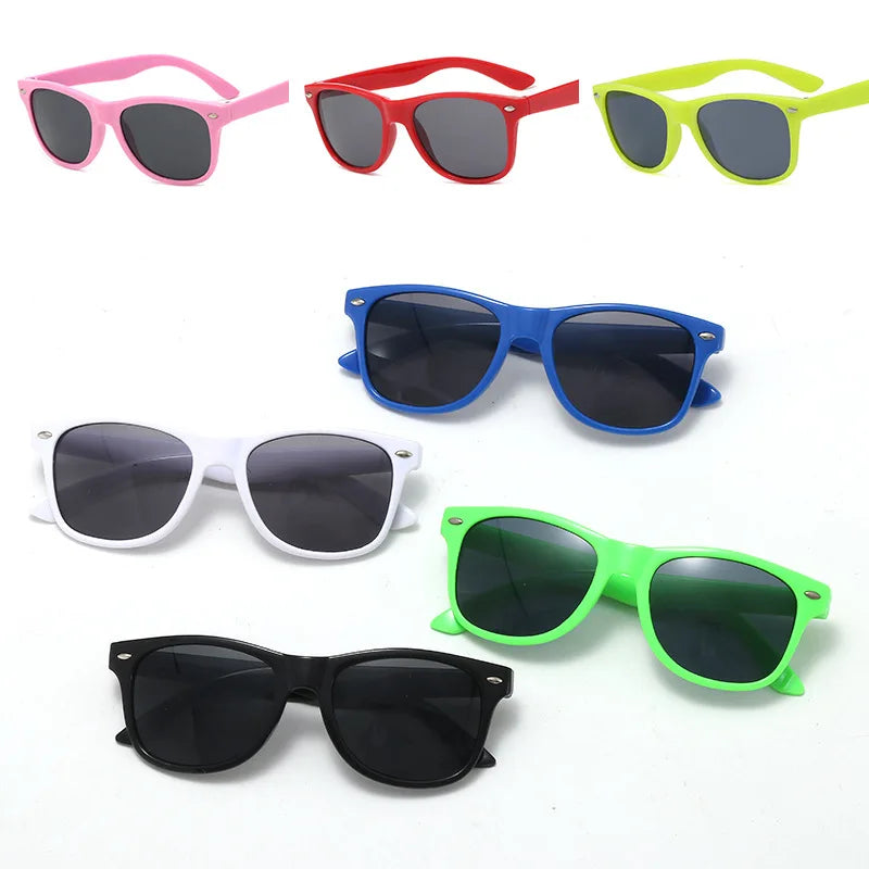 Childrens Ink Glasses | Kids Rice Nail Square Fashion Sunglasses Set