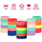 Thick Colourful Nylon Elastic Hair Ties | Kids Seamless Scrunchie Set