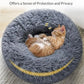 Round Pet Bed | Super Soft Plush Dog House Winter Warm Sleeping Mat