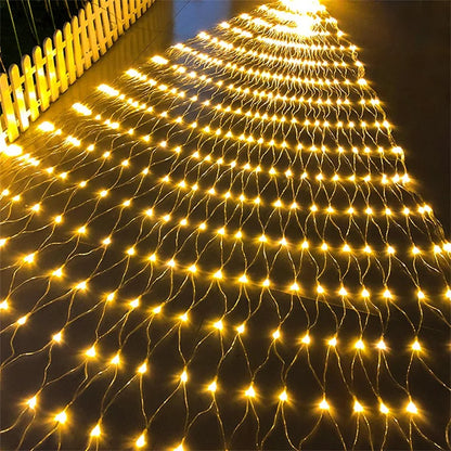 Outdoor Christmas Net Lights | LED Fairy Mesh Light With 8 Modes Set