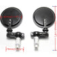 Universal 22mm Round Bar End Mirrors - Foldable Black Aluminum