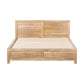 Queen Bed Frame | Wooden Acacia Bed Base Oatmeal | Heavy Duty 300kg