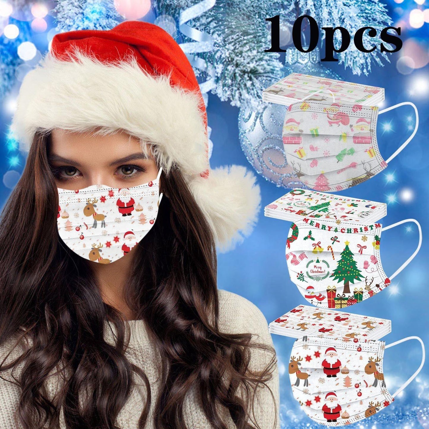 10 Piece Christmas Face Masks For Parties and Gifts - Buy Confidently with Smart Sales Australia
