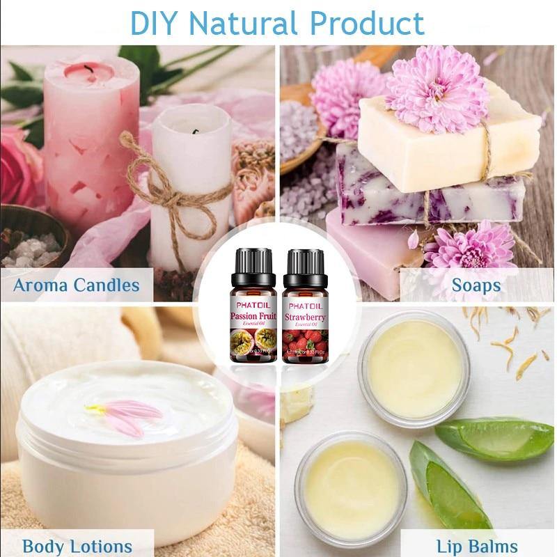10pcs Fruit Fragrance Essential Oils Gift Set For Diffusers and Humidifiers - Buy Confidently with Smart Sales Australia