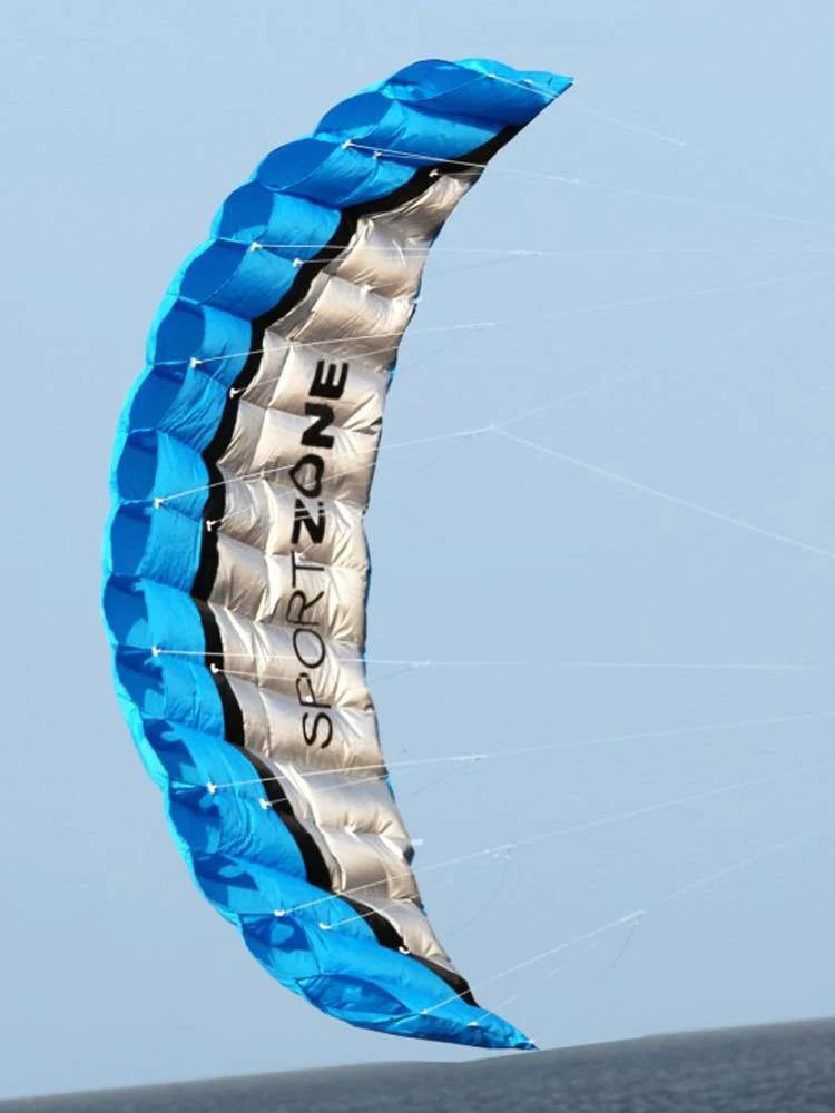 2.5m Blue Sturdy Parafoil Kite with Dual Line and Tools - Buy Confidently with Smart Sales Australia