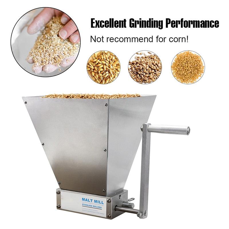 2-Roller Stainless Malt Mill with Hopper - Buy Confidently with Smart Sales Australia