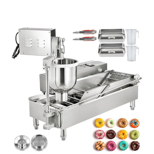 2 Row, 3 Size 7L Capacity Fully Automatic Doughnut Maker Machine 1100 Doughnuts Per Hour - Buy Confidently with Smart Sales Australia