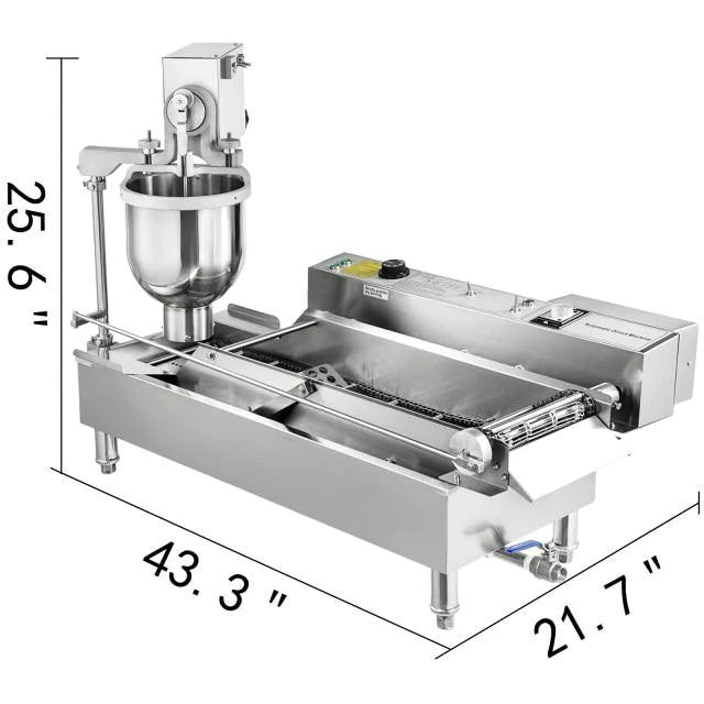 2 Row, 3 Size 7L Capacity Fully Automatic Doughnut Maker Machine 1100 Doughnuts Per Hour - Buy Confidently with Smart Sales Australia