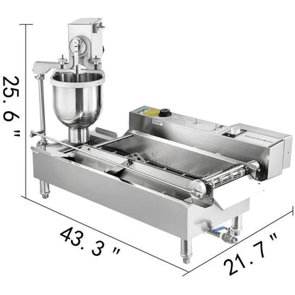 2 Row, 3 Size 7L Capacity Fully Automatic Doughnut Maker Machine 1100 Doughnuts Per Hour - Buy Confidently with Smart Sales Australia