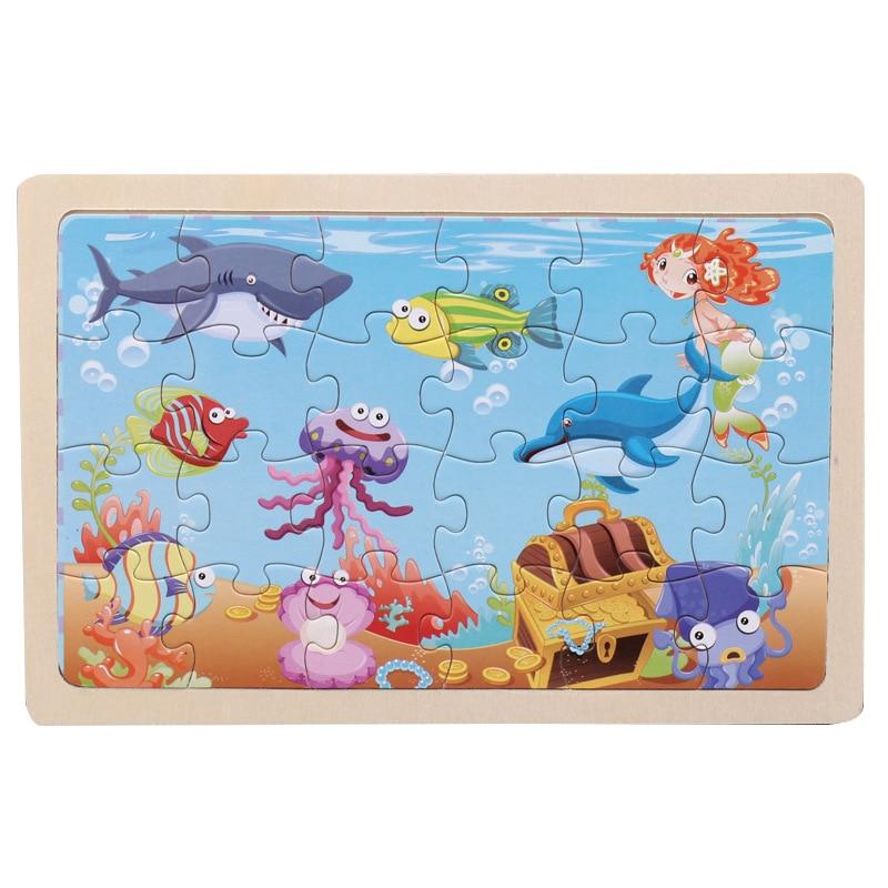 24 Piece Wooden Jigsaw Puzzle for Kids - 20 Different Animal Scenes - Buy Confidently with Smart Sales Australia