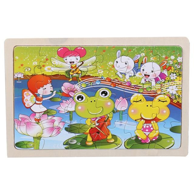 24 Piece Wooden Jigsaw Puzzle for Kids - 20 Different Animal Scenes - Buy Confidently with Smart Sales Australia