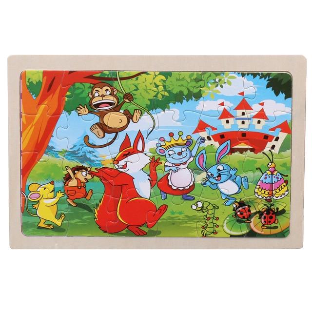 24 Piece Wooden Jigsaw Puzzle for Kids - 20 Different Animal Scenes - Buy Confidently with Smart Sales Australia