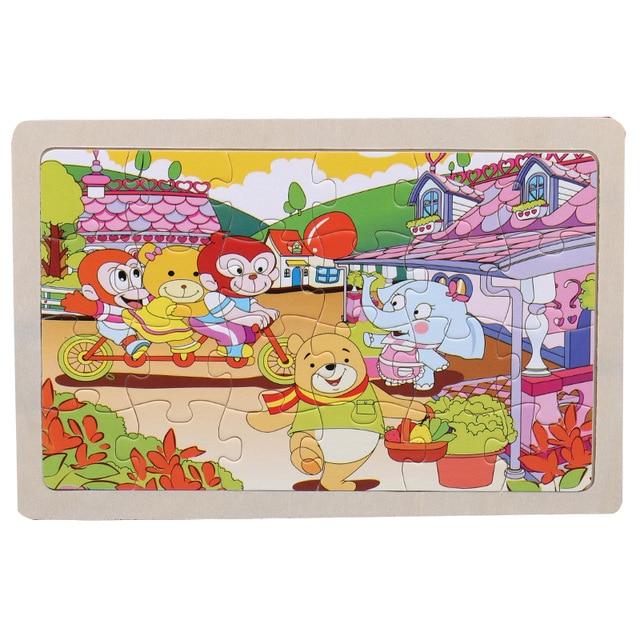 24 Piece Wooden Jigsaw Puzzle for Kids - 20 Different Animal Scenes - Buy Confidently with Smart Sales Australia