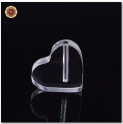 24K Gold Plated Artificial Decorative Rose Flower In Heart Display Stand - Buy Confidently with Smart Sales Australia