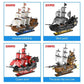 3D Building Diamond Blocks Caribbean Pirate Sailing Model For Kids - Buy Confidently with Smart Sales Australia