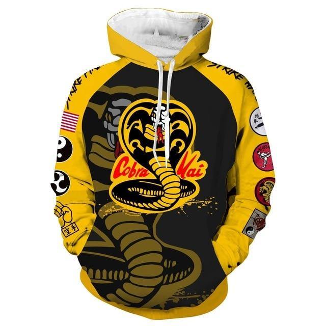 3D Cobra Kai Karate Kid Inspired Sweatshirts with Hoodie - Buy Confidently with Smart Sales Australia