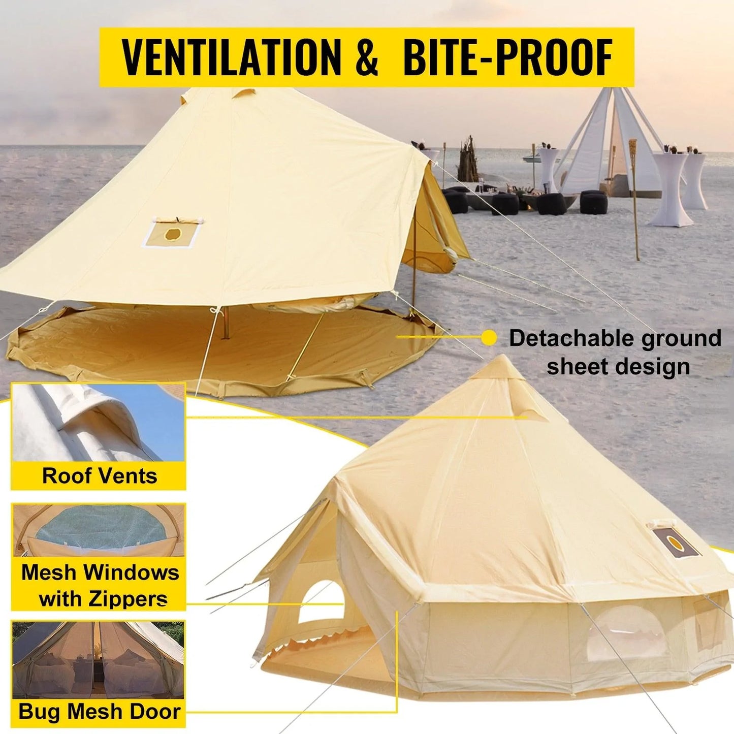 4m Wide Bell Tent - Buy Confidently with Smart Sales Australia